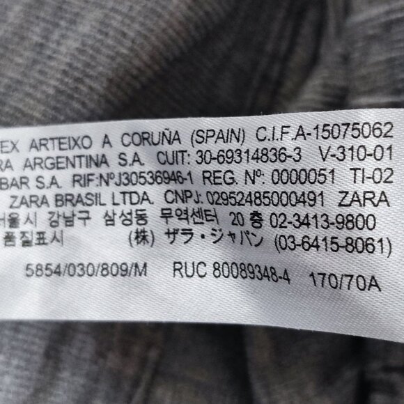 Zara pants women's size M grey leisure lightweight - Picture 7 of 14